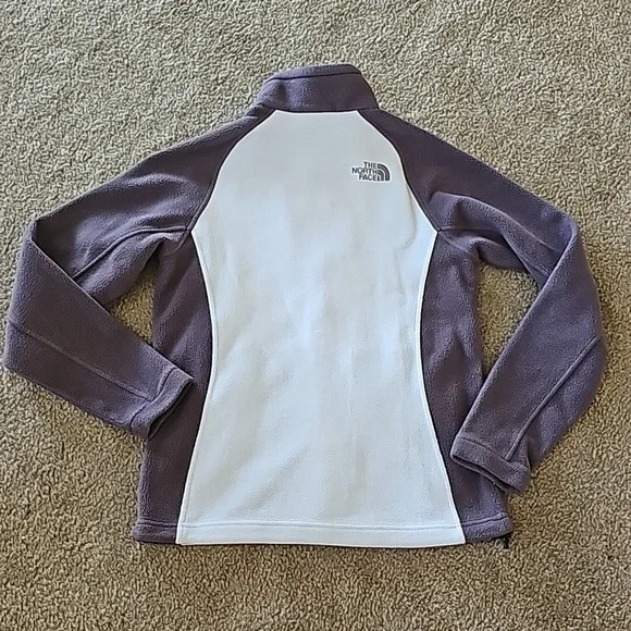 The North Face Fleece Zip Up Jacket Small White Purple - Picture 6 of 6